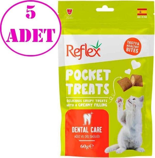 Reflex Pocket Kedi Ödül Maması Ağız ve Diş Sağlığı için 60 Gr 5 AD - Image 1