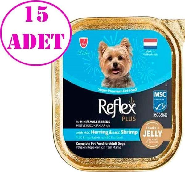 Reflex Plus Jöle İçinde Ringa Balığı ve Karides Küçük Irk Köpek Konservesi 85 Gr 15 AD - Image 1