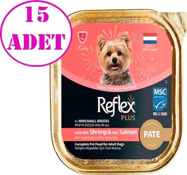 Reflex Plus Pate Karidesli ve Somonlu Küçük Irk Köpek Yaş Maması 85 Gr 15 AD - Image 1