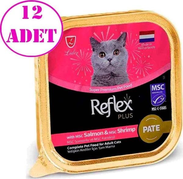 Reflex Plus Pate Somonlu Karidesli Kedi Konservesi 85 Gr 12 AD - Image 1