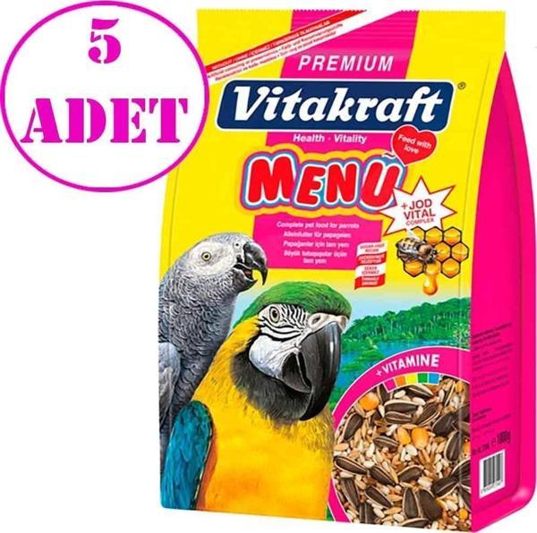 Vitakraft Papağan Yemi Premium Menü Jod Vital 1 Kg 5 AD - Image 1