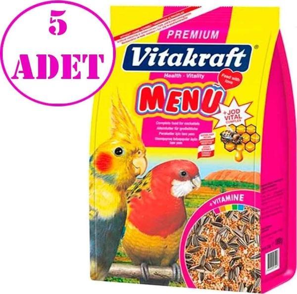 Vitakraft Premium Menü Jod Vital Paraket Yemi 1 Kg 5 AD - Image 1