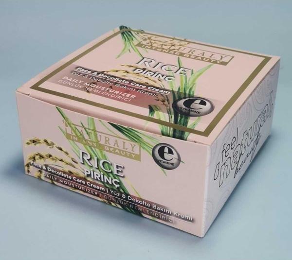 Naturaly Pirinç Cilt Beyazlatıcı Yüz Ve Dekolte Bakım Kremi 200Ml - Image 1