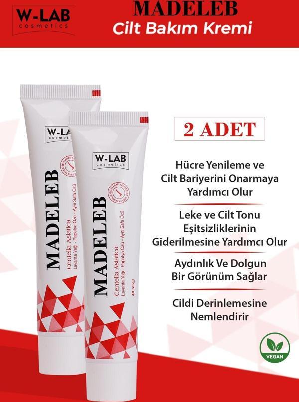 W-Lab Kozmetik Madeleb Cilt Yenileyici Krem 2 Li Set - Image 1