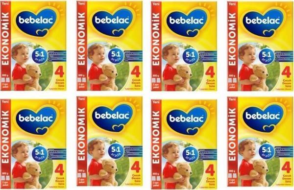 Bebelac 4 Numara Çocuk Devam Sütü 1 Yaşından Itibaren 800Grx8 Adet - Image 1