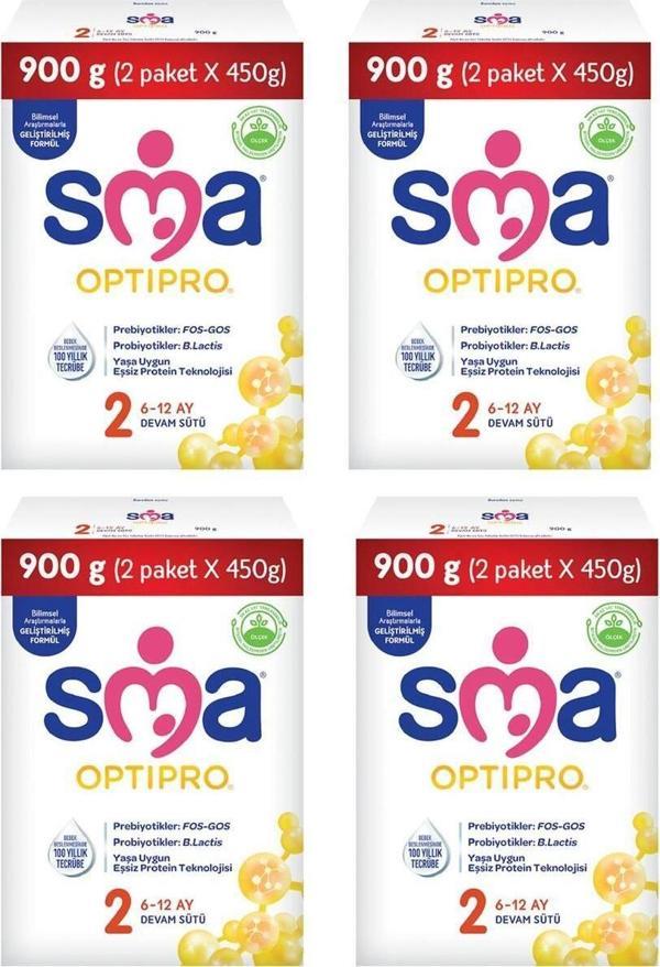 Sma Optipro 2 Probiyotik Devam Sütü 900 Gr 4 Adet - Image 1