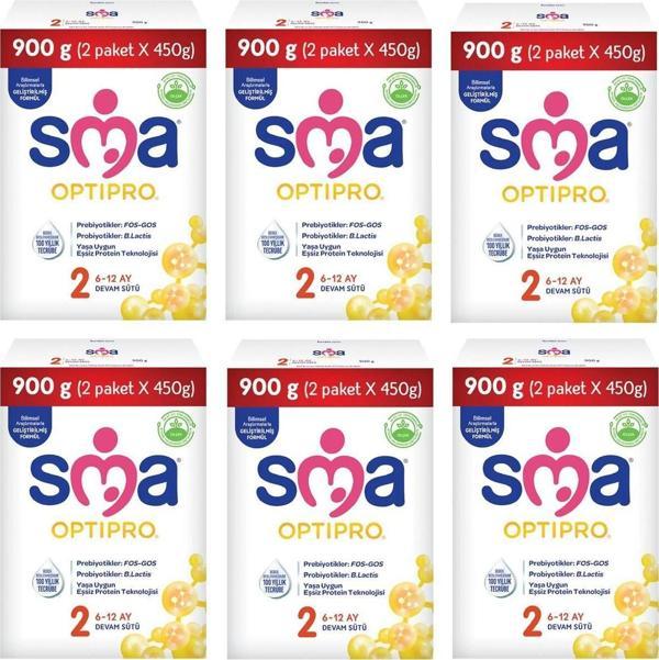 Sma Optipro 2 Probiyotik Devam Sütü 900 Gr 6 Adet - Image 1