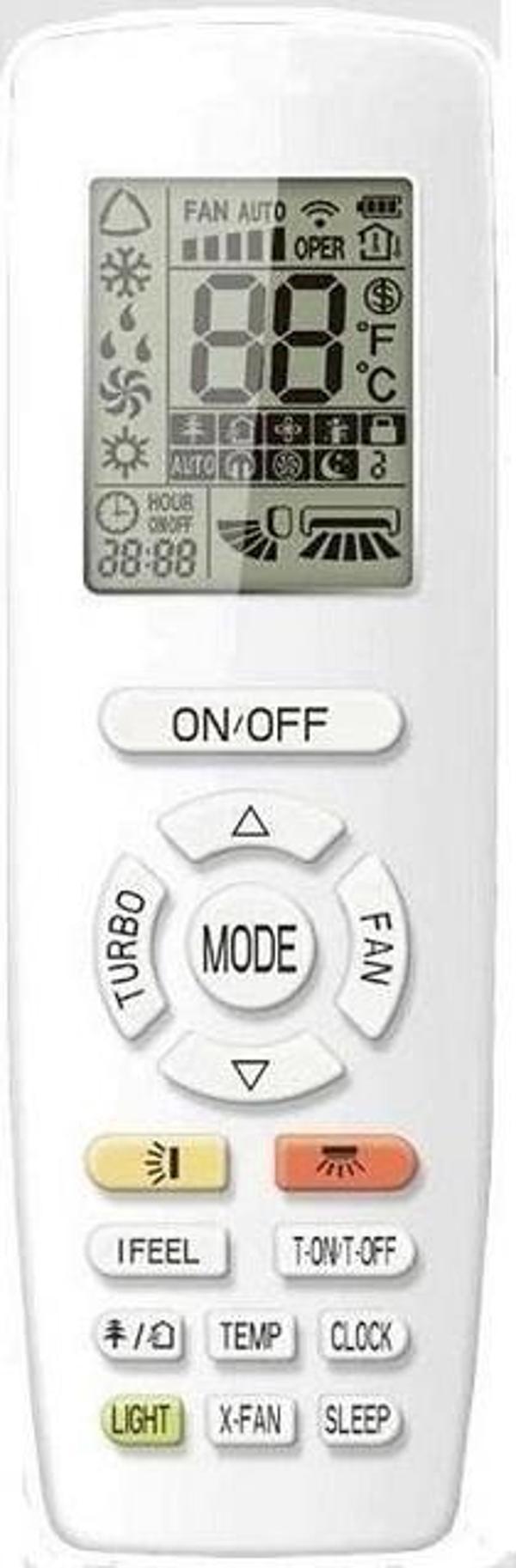 UMUR Demirdöküm A7 inverter 12 İç İle Uyumlu Klima Kumandası - Image 1