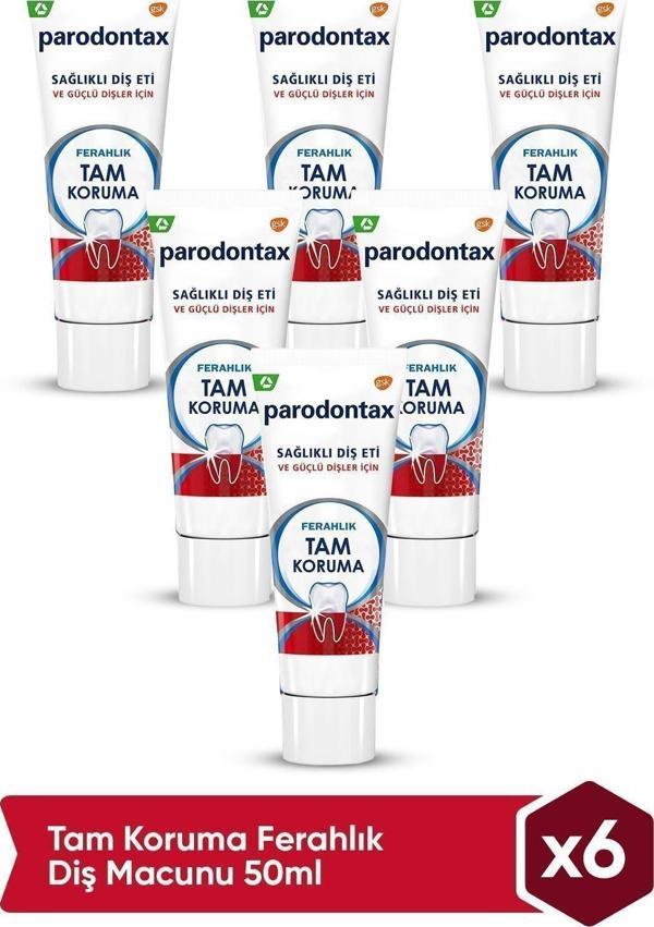 Parodontax Yeni Orjinal 80 Gr/50Ml - 6 Adet, Ferahlık Tam Koruma Diş Macunu Orjinal Ürün - Image 1