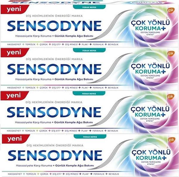 Sensodyne Çok Yönlü Koruma Diş Macunu 4 X 75 Ml + Saklama Kabı - Image 1