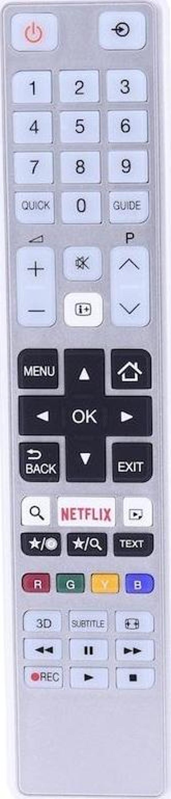 Toshiba CT-8054 Netflix Tuşlu Beyaz Lcd/Led Tv Kumandası - Image 1