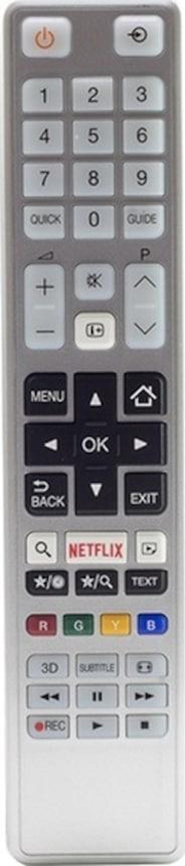 Toshiba Netflix Tuşlu Lcd-Led Tv Kumanda Beyaz Ct-8054 - Image 1