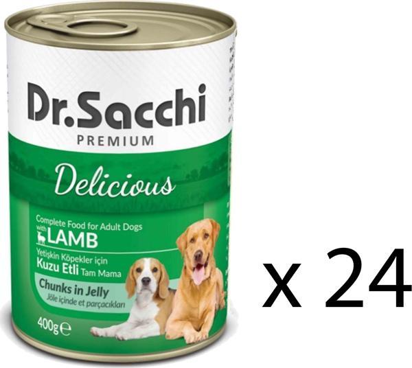 Dr. Sacchi Delicious Kuzulu Köpek Konservesi 400 gr (24 Adet) - Image 1