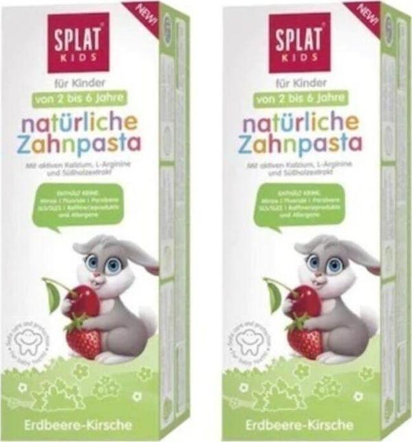 Splat Çilek Kiraz Tadında Diş Macunu 2-6 Yaş 50 Ml 2 Adet - Image 1