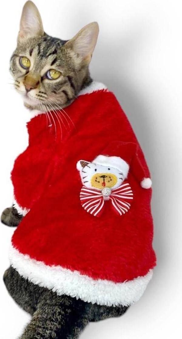 Cat Santa Bow Yılbaşı Kedi Sweati - Image 1