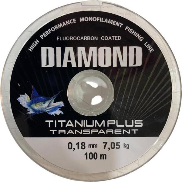 Bauer Diamond Titanium Plus 0.18 mm 100 mt Makara Misina - Renk: Füme 7,05 kg - Image 1