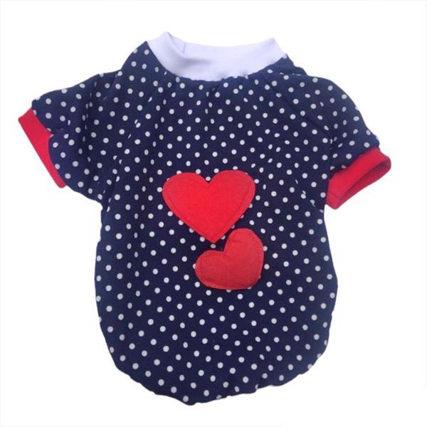 Dots Love Mom Oval Yaka Tişört Kedi Kıyafeti Kedi Elbisesi, Anneler Günü - Image 1