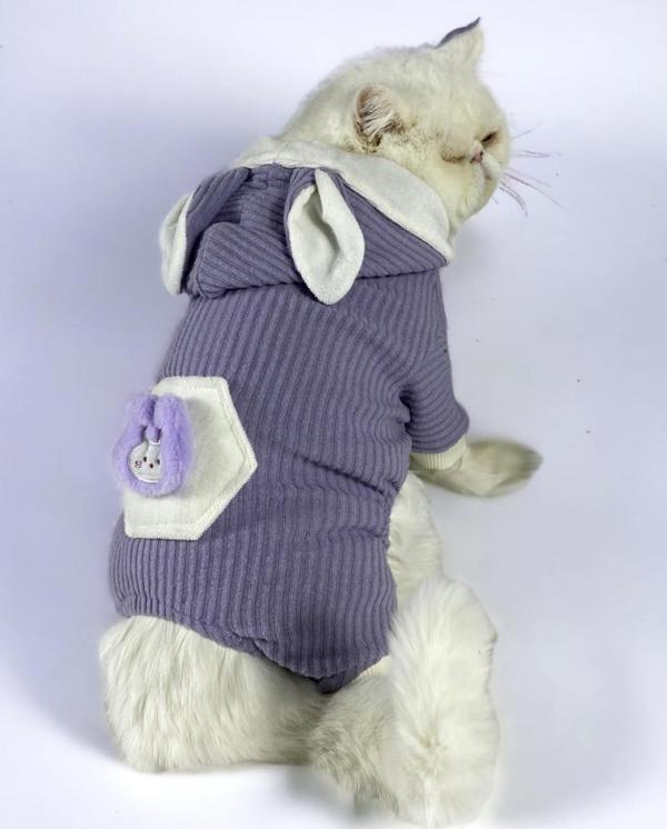 Bunny Boo Kulaklı Kedi Tulumu Kedi Kıyafeti - Image 1