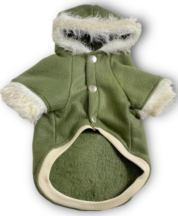 Furry Cream Kapşonlu Sweatshirt Ceket Kedi Süeteri Kıyafeti  - Image 1