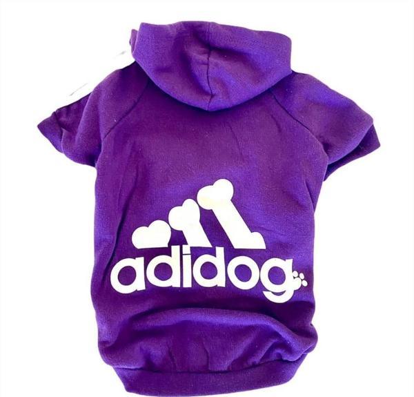 Mor Adidog Kapşonlu Duo Kedi Sweatshirt Kedi Kazağı  - Image 1