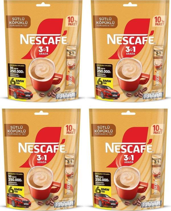 Nescafe 3 ü 1 Arada Sütlü Köpüklü 10'lu Ekonomik Paket X 4 Adet - Image 1