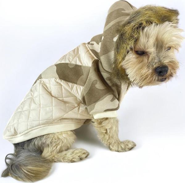 Kamuflaj Comfy Köpek Montu, Köpek Ceketi, Köpek Dış Giyim - Image 1