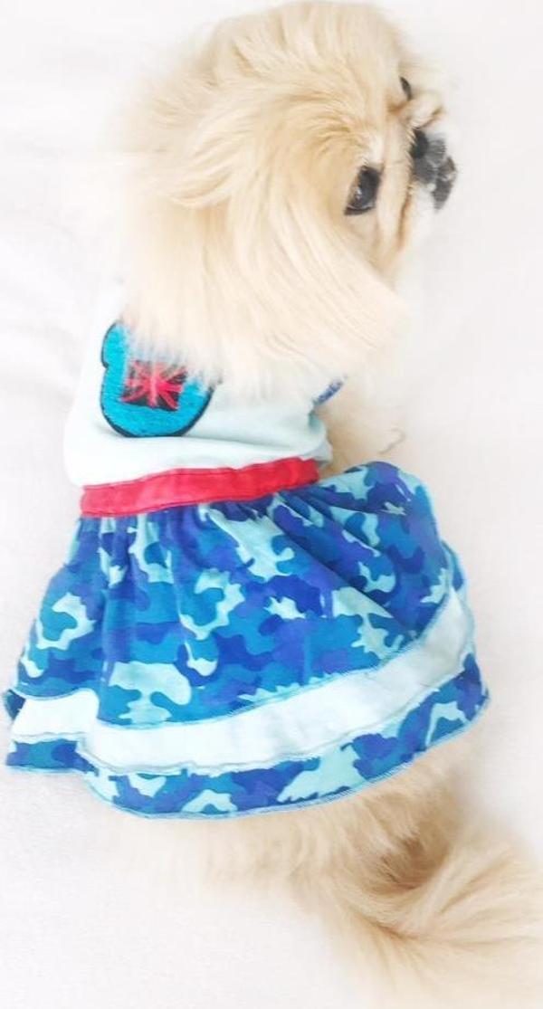 TEDDY BLUE KÖPEK ELBİSESİ  by Kemique  Köpek Kıyafeti  - Image 1