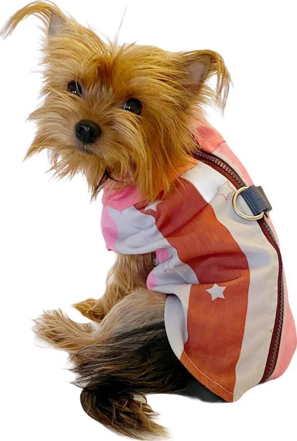 Pink Stars Su itici Yağmurluk Köpek Yağmurluğu  - Image 1