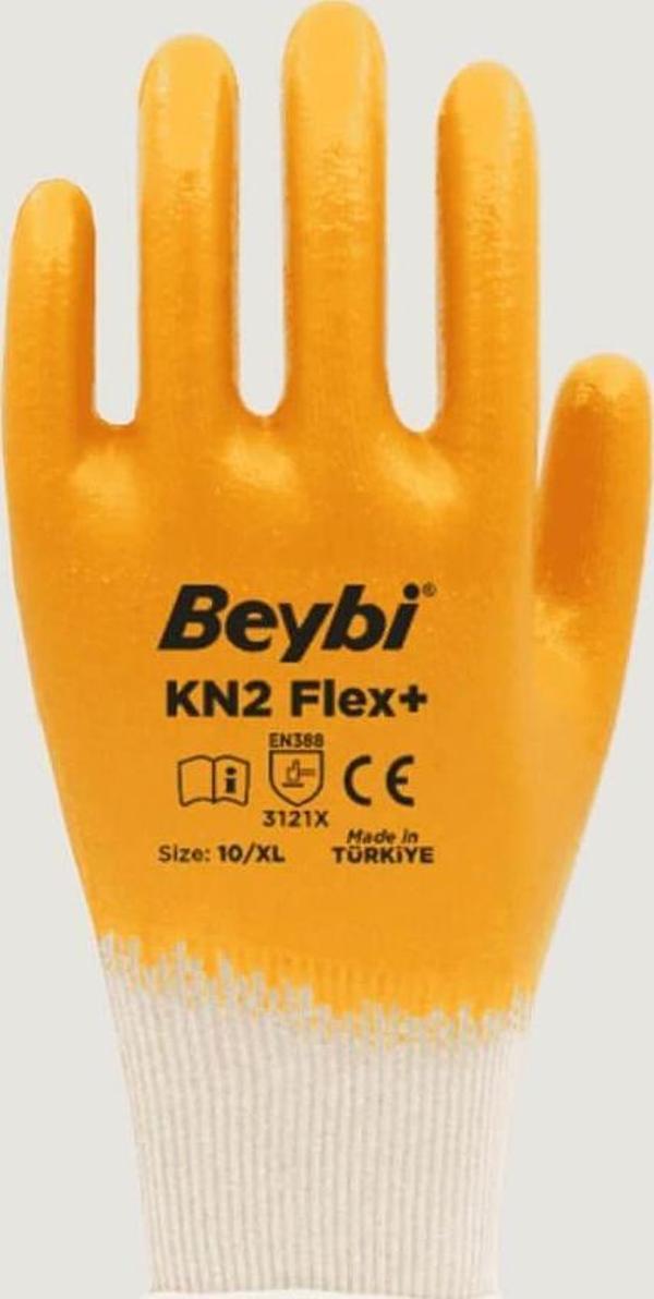Beybi KN2+ Flex Plus Nitril Sarı Eldiven 10 No - Image 1