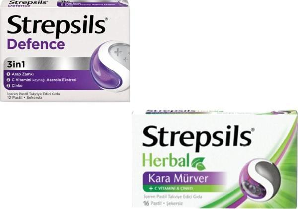 Strepsils Defence 3İn1 Aserola Ekstresi & Çinko - Herbal Kara Mürver İçeren Pastil (2'Li Set) - Image 1