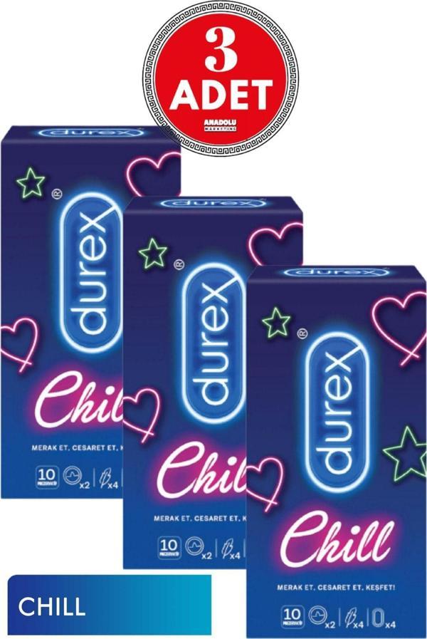 Durex Chill 10'Lu Prezervatif 3 Adet - Image 1