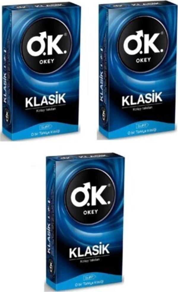 Okey Klasık Prezervatıf 10 Lu X 3 Adet - Image 1