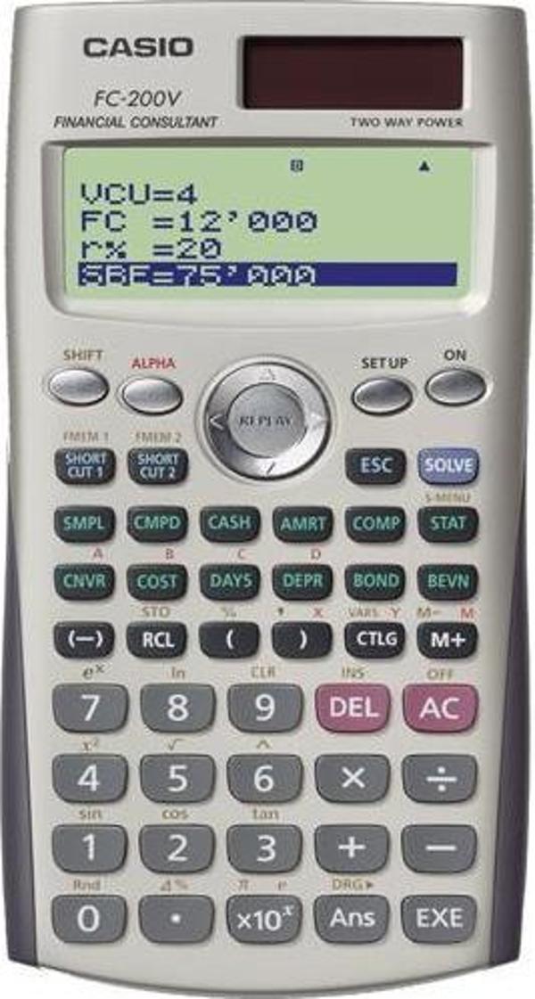 Casio FC-200V Finansal Hesap Makinesi - Image 1