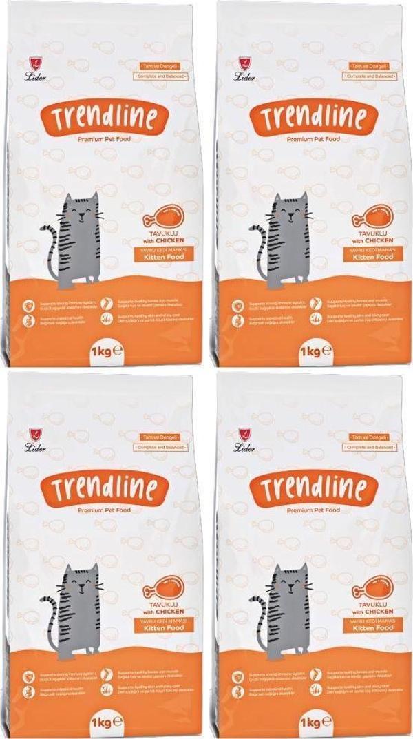 Trendline Kitten Yavru Kedi Maması 1 kg  4 Adet - Image 1