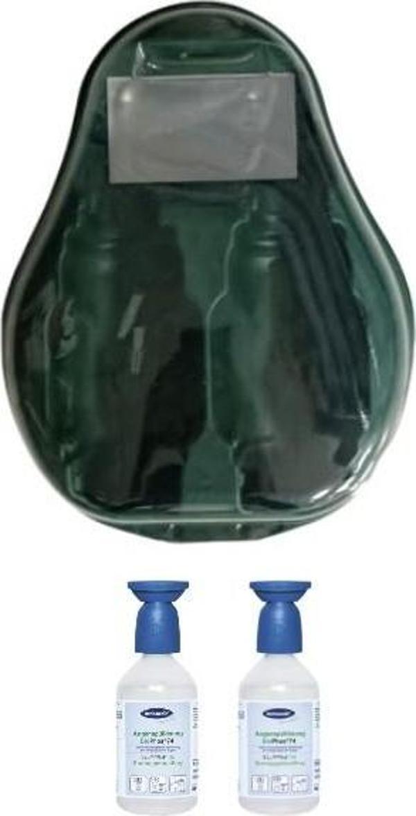Göz Duşu Solüsyonu İstasyonu Set (1 Adet Boş İstasyon +2 Adet Mavi Kimyasal Göz Duşu Solüsyonu 250 Ml Actıomedıc Bıophos - Image 1