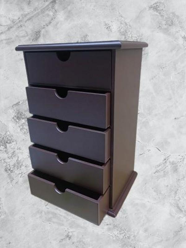 Hobi ERDL MODEL 90528 Ahşap Takı Şifonyer 5Çekmeceli Ceviz Rengi El Yapımı - Image 1