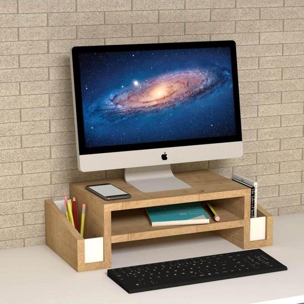 Emkawood Atlas Safir Monitör Yükseltici Laptop Standı - Image 1