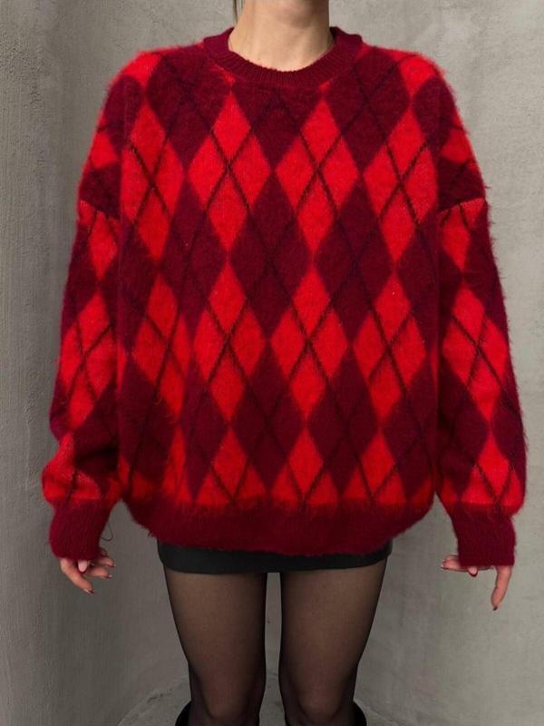 De Pose Kadın Yumuşak Dokulu Yünlü Baklava Desenli Şardonlu Triko Kazak 60351320 - Image 1