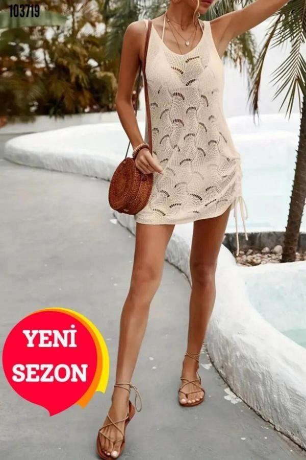De Pose Pareo Iplik Detaylı Yeni Sezon Plaj Elbisesi - Image 1