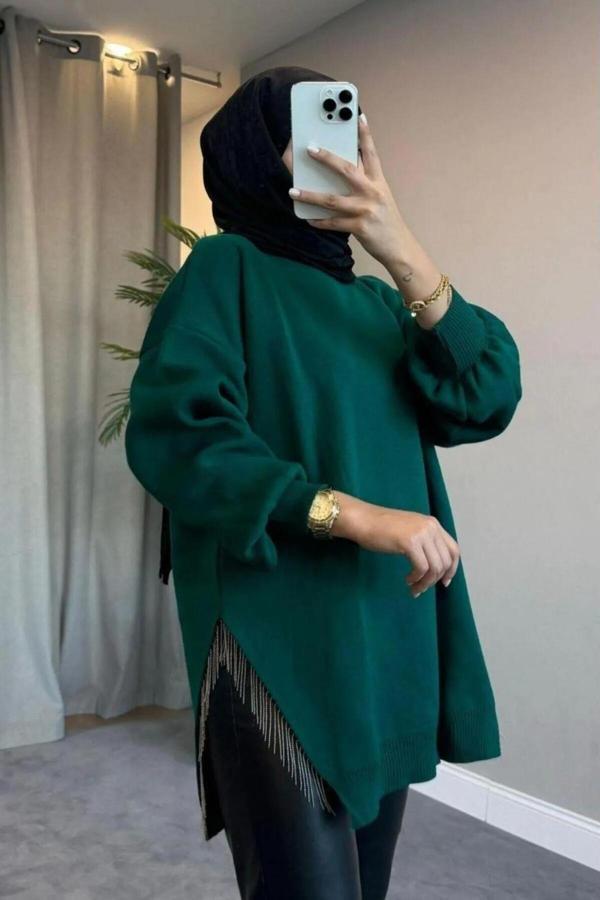 De Pose Yarı Zincirli Triko Kazak - Image 1