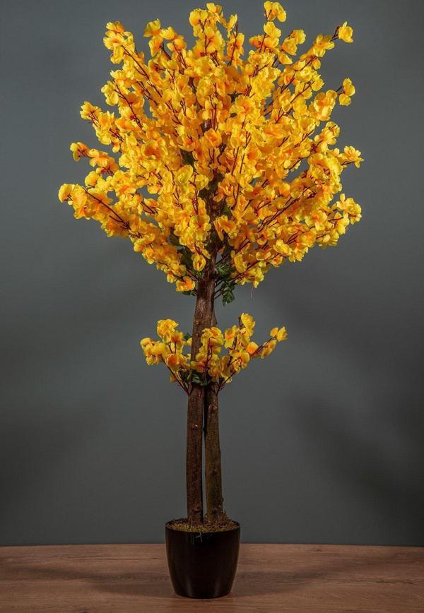 Yapay Çiçekçiniz 120 Cm Sarı Bahardalı Ağacı - Image 1