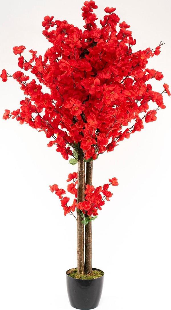Yapay Çiçekçiniz 150 Cm Kırmızı Renk Yapay Bahardalı Ağacı - Image 1