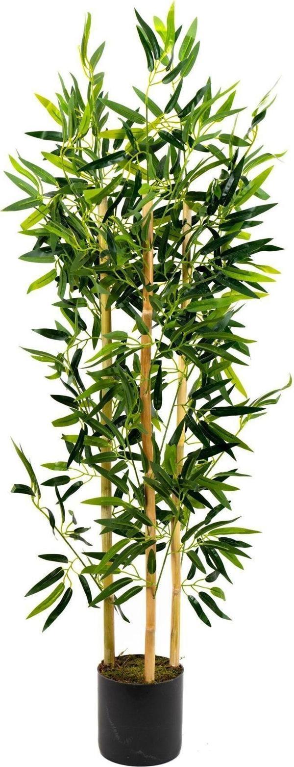 Yapay Çiçekçiniz Yapay Yoğun Yapraklı Dekoratif Bambu Ağacı 3 Gövde 120Cm - Image 1