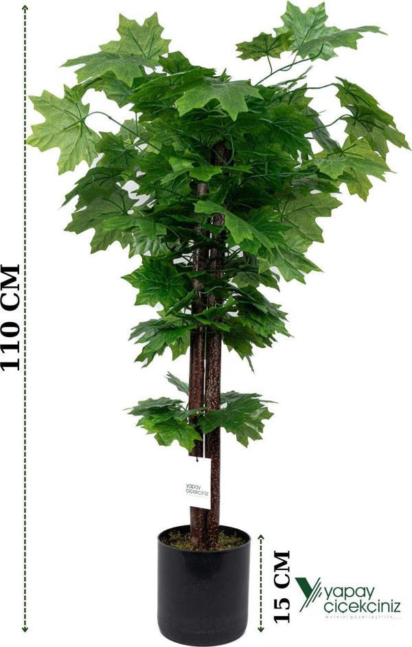 Yapay Çiçekçiniz Çim Detaylı Saksıda 110 Cm Yapay Çınar Ağacı - Image 1