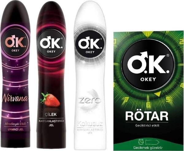 Okey Çilek - Nirvana - Zero Kayganlaştırıcı Jel 3X100Ml + Rötar Prezervatif 10'Lu - Image 1