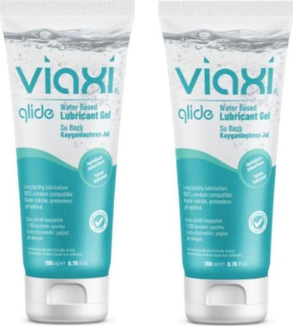 Viaxi Su Bazlı Glide Kayganlaştırıcı Jel Sade 200 Ml X2 Adet - Image 1