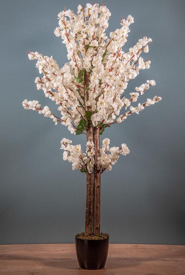 Yapay Çiçekçiniz 150 Cm Beyaz Renk Yapay Bahardalı Ağacı - Image 1