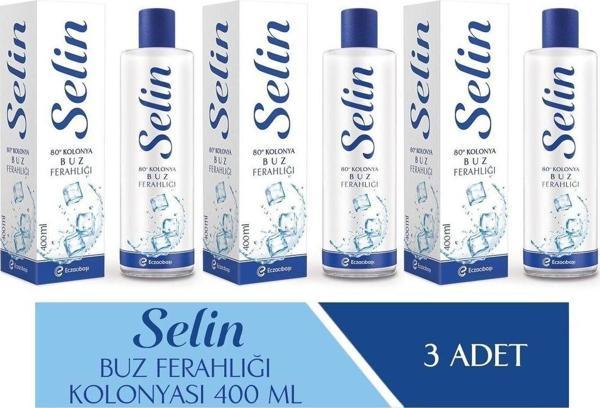 Selin Parfümlü Kolonya Buz Ferahlığı 400 Ml 3'Lü Set - Image 1
