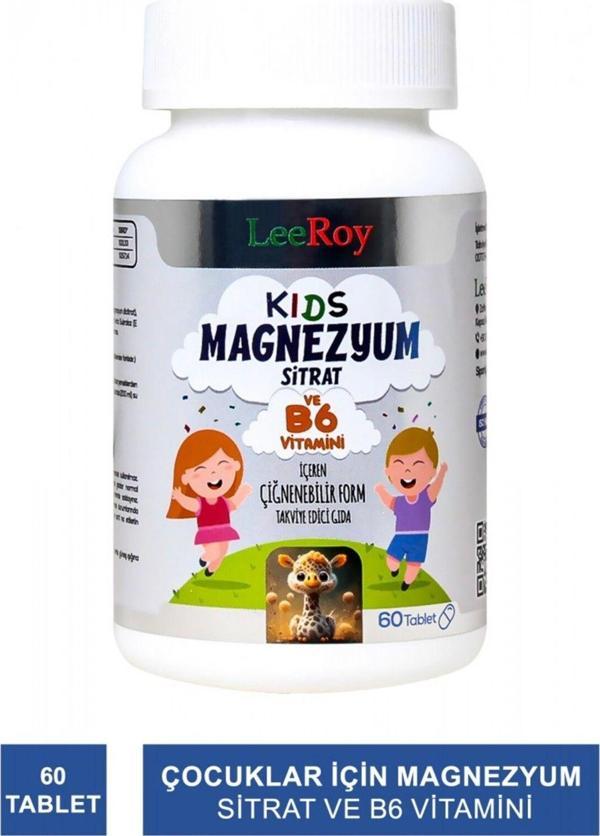 Leeroy Kids Magnezyum Sitrat 60 Tablet - Image 1