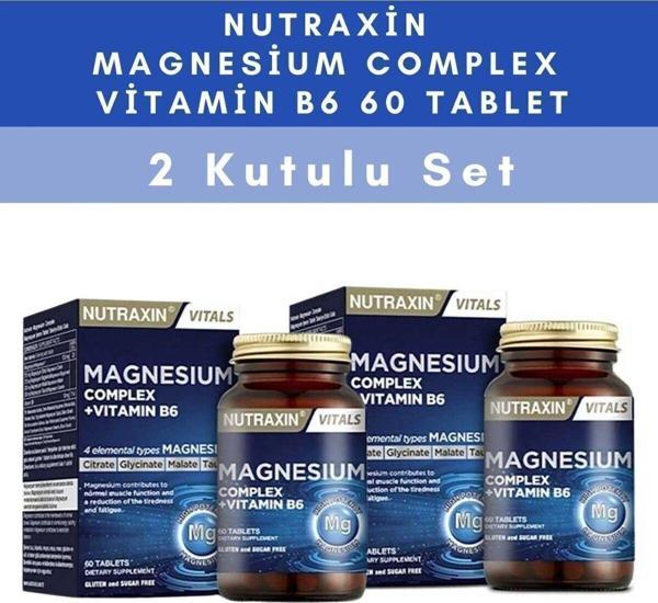 Nutraxin Magnesium Complex Vitamin B6 60 Tablet - 2 Kutulu Set - Image 1